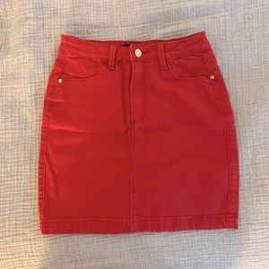 Missguided high waisted denim skirt